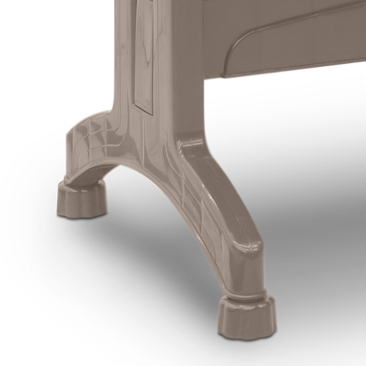 Τραπέζι πολυπροπυλενίου Callan χρώμα cappuccino 140x80x73εκ.