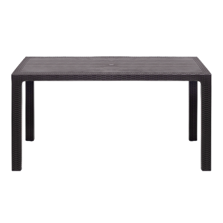 Τραπέζι πολυπροπυλενίου Kalan χρώμα καφέ 150x90x75εκ.