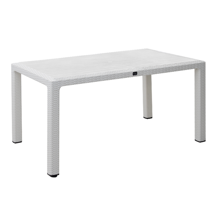 Τραπέζι πολυπροπυλενίου Kalan χρώμα λευκό 150x90x75εκ.