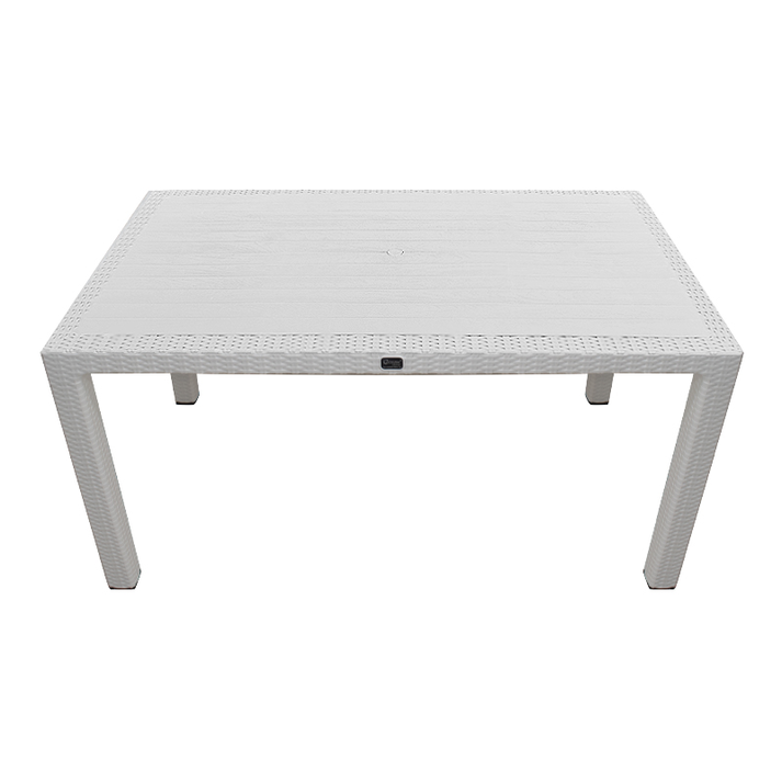 Τραπέζι πολυπροπυλενίου Kalan χρώμα λευκό 150x90x75εκ.