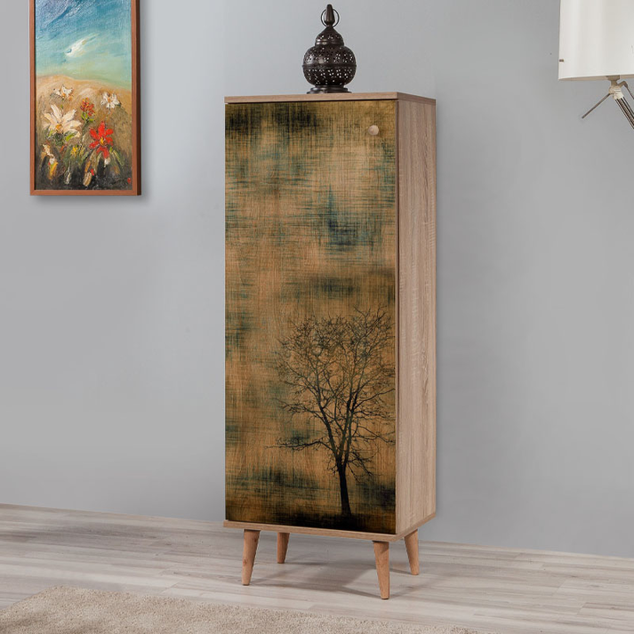 Παπουτσοθήκη - ντουλάπι Soho χρώμα sonoma 50x38x135εκ.