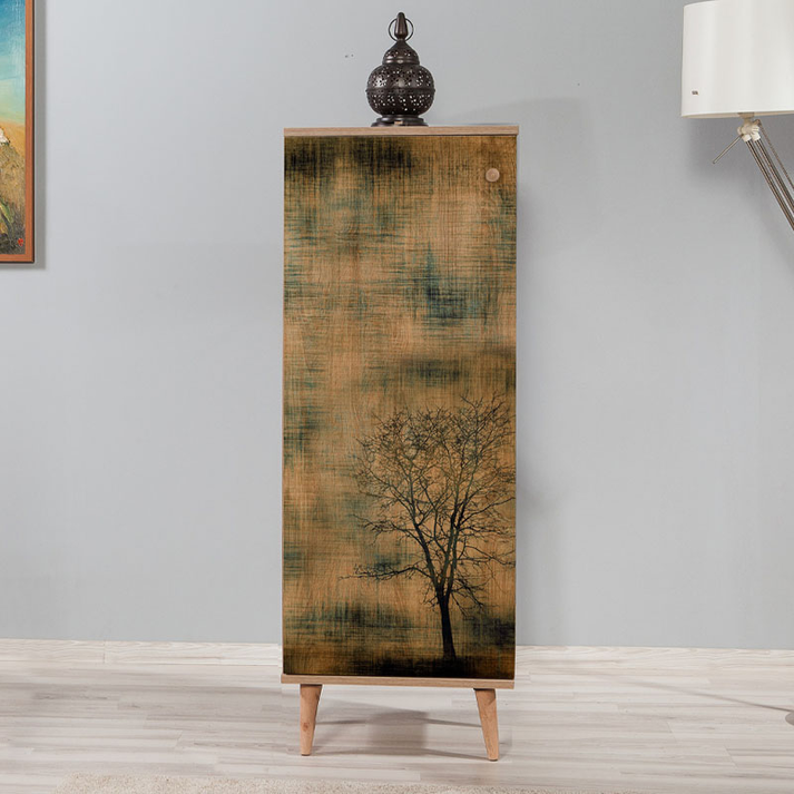 Παπουτσοθήκη - ντουλάπι Soho χρώμα sonoma 50x38x135εκ.