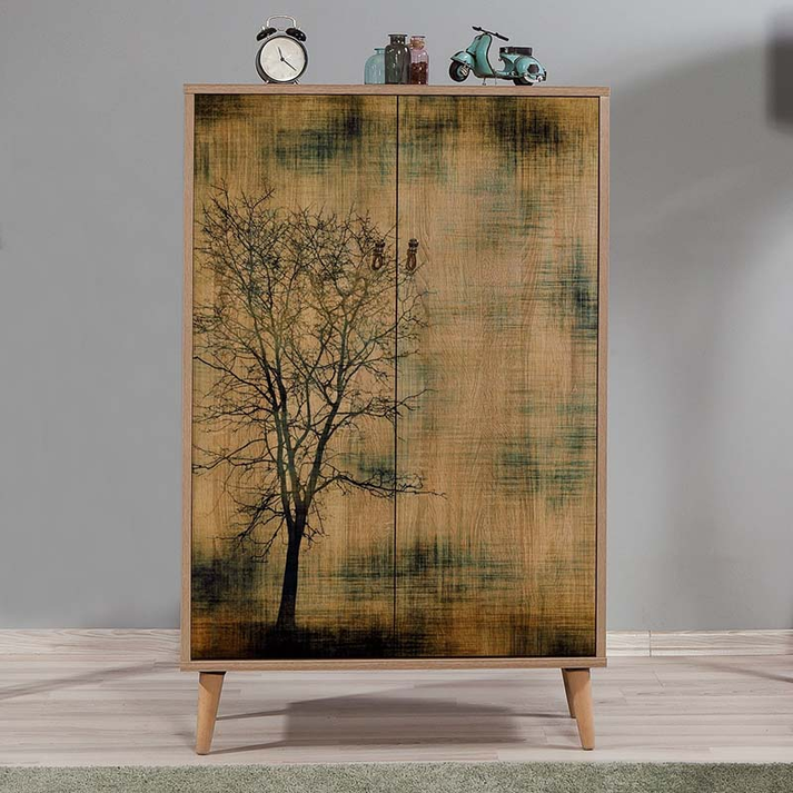 Παπουτσοθήκη - ντουλάπι Soho χρώμα sonoma 80x36x127εκ.
