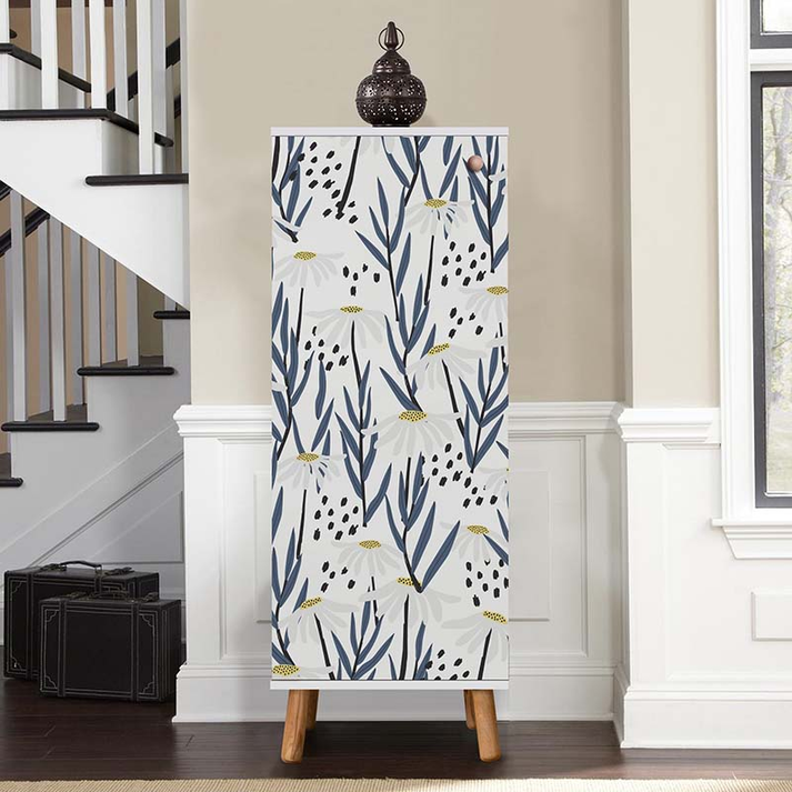 Παπουτσοθήκη Assiri χρώμα λευκό 50x38x135εκ.