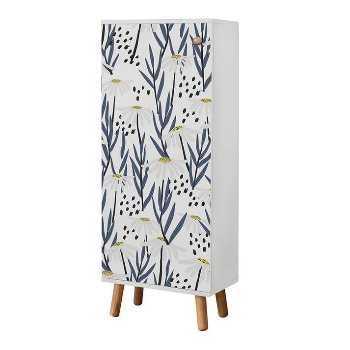 Παπουτσοθήκη Assiri χρώμα λευκό 50x38x135εκ.