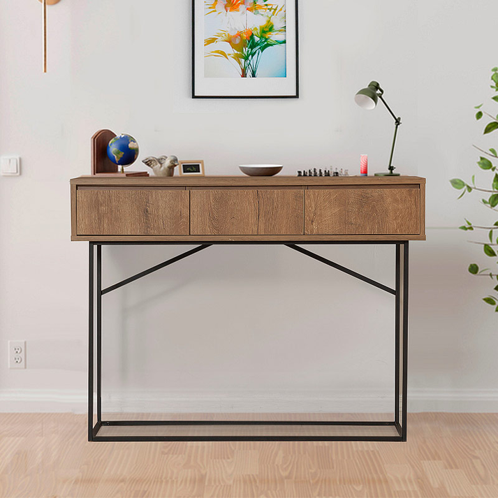 Κονσόλα Amedeo χρώμα καρυδί 120x36x90εκ.
