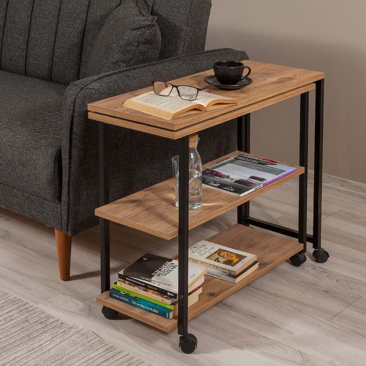 Τραπεζάκι βοηθητικό Frenk πολυμορφικό χρώμα atlantic pine 76x30x66εκ.