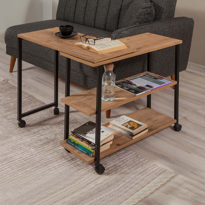 Τραπεζάκι βοηθητικό Frenk πολυμορφικό χρώμα atlantic pine 76x30x66εκ.