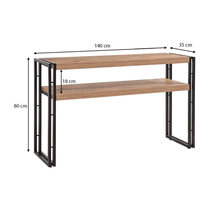 Κονσόλα Atlas χρώμα atlantic pine 140x35x80εκ.