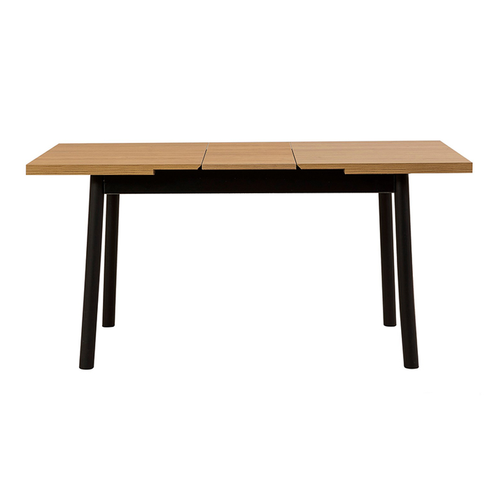 Τραπέζι Jemmy επεκτεινόμενο χρώμα φυσικό - μαύρο 120/153x75x77εκ.