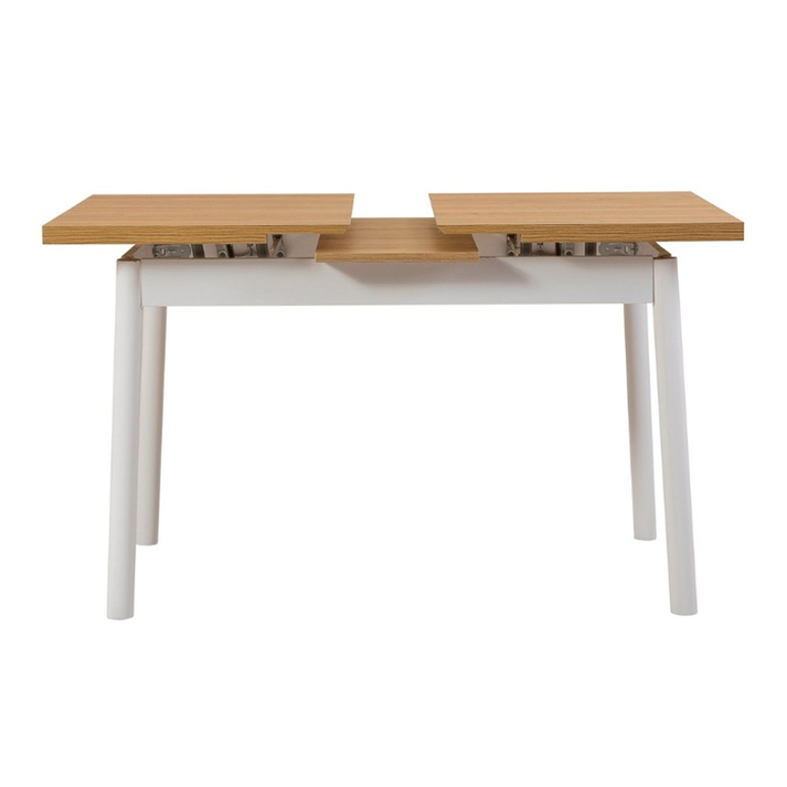 Τραπέζι Jemmy επεκτεινόμενο χρώμα φυσικό - λευκό 120/153x75x77εκ.