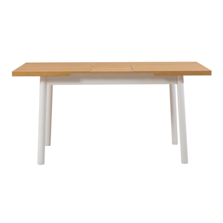 Τραπέζι Jemmy επεκτεινόμενο χρώμα φυσικό - λευκό 120/153x75x77εκ.