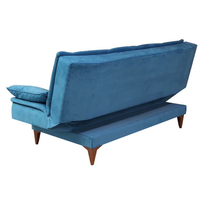 Καναπές - κρεβάτι Lucas τριθέσιος υφασμάτινος χρώμα σκούρο μπλε 190x85x85εκ.