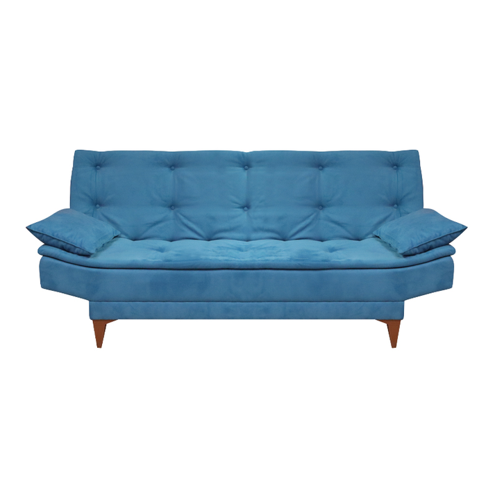 Καναπές - κρεβάτι Lucas τριθέσιος υφασμάτινος χρώμα σκούρο μπλε 190x85x85εκ.