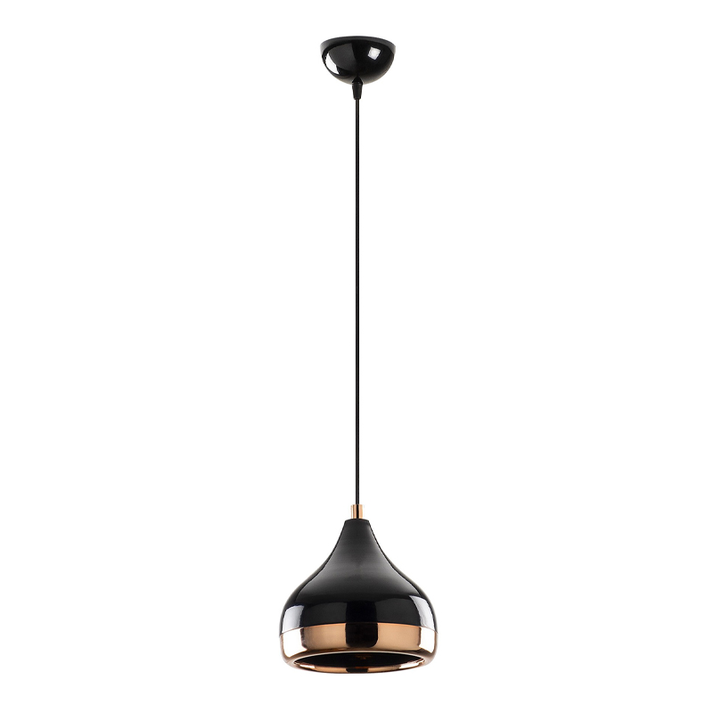 Φωτιστικό οροφής Precious E27 μεταλλικό μονόφωτο χρώμα μαύρο - bronze Φ17x112εκ.