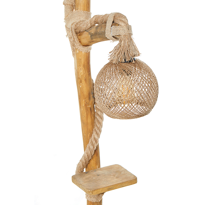 Φωτιστικό δαπέδου Wilfred ξύλινο χρώμα φυσικό 20x40x140εκ.