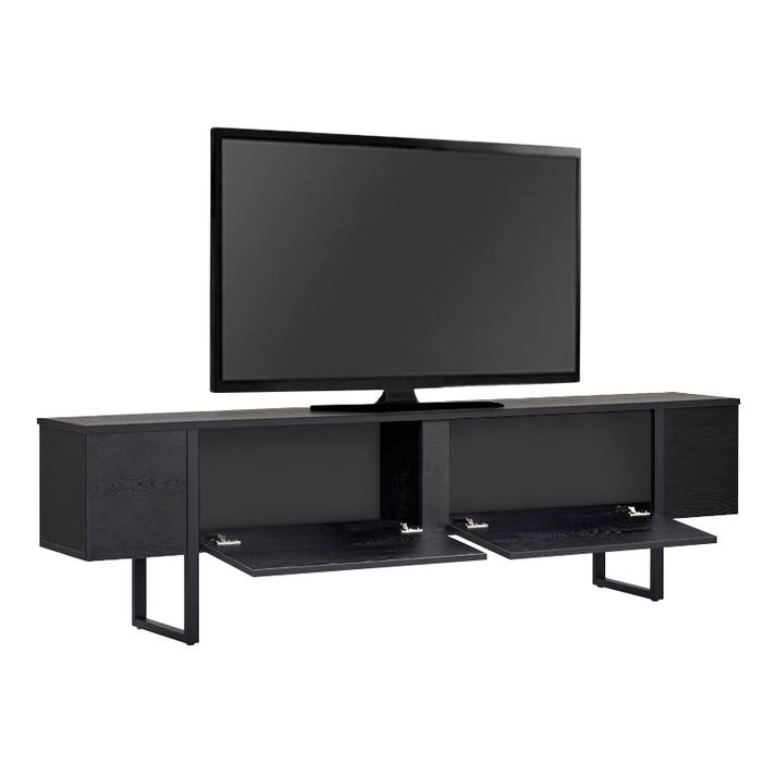 Έπιπλο τηλεόρασης Luxe χρώμα black wood 180x30x50εκ.