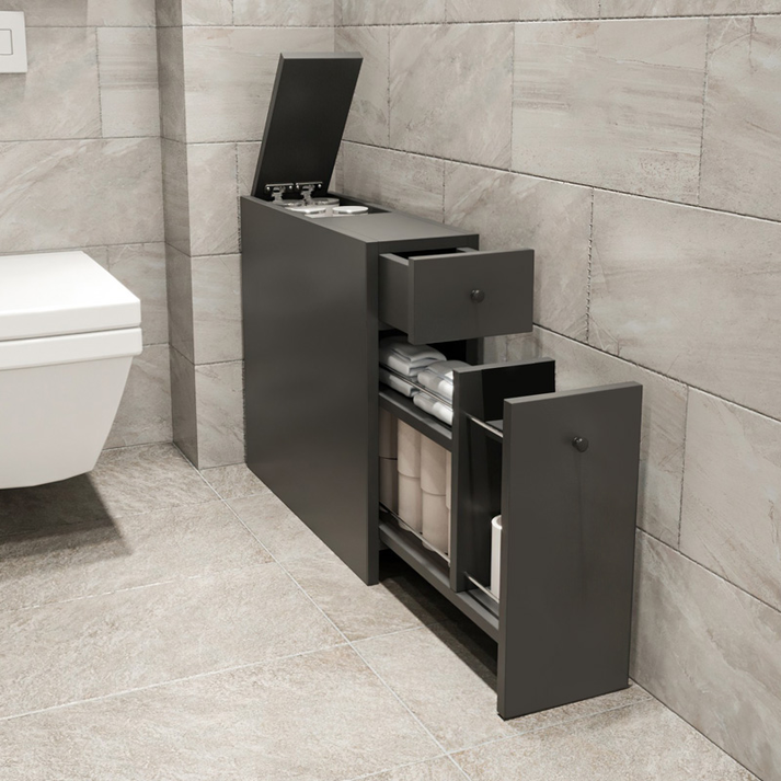 Ντουλάπι μπάνιου Calencia χρώμα ανθρακί 20x60x55εκ.