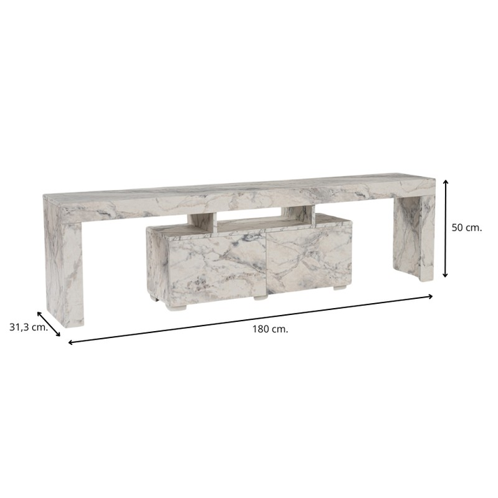 Έπιπλο τηλεόρασης Enclave χρώμα εφέ μαρμάρου 180x31,3x50εκ.