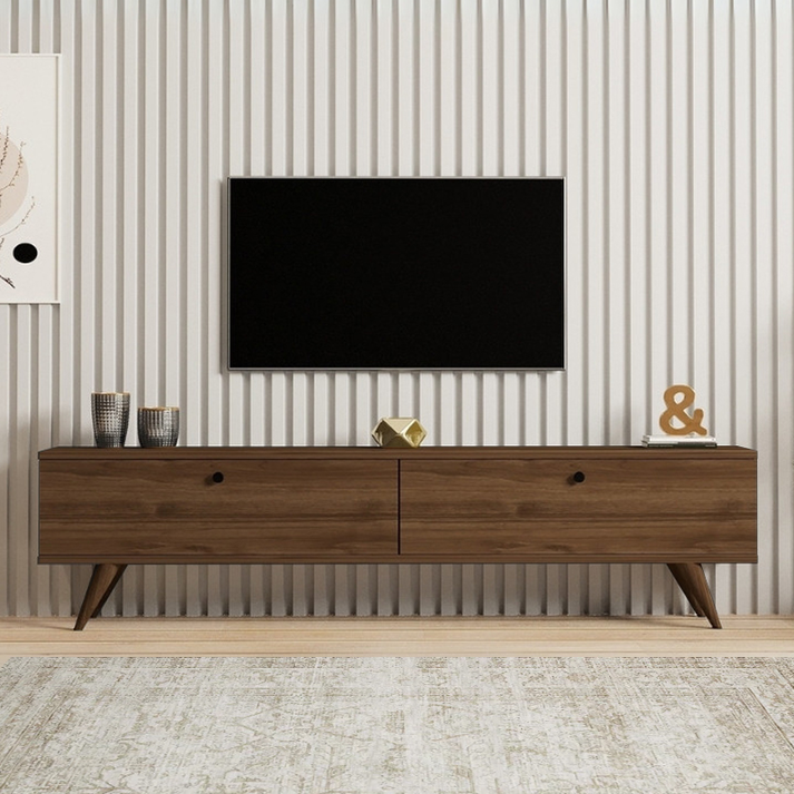 Έπιπλο τηλεόρασης Paris χρώμα καρυδί 160x25x35εκ.