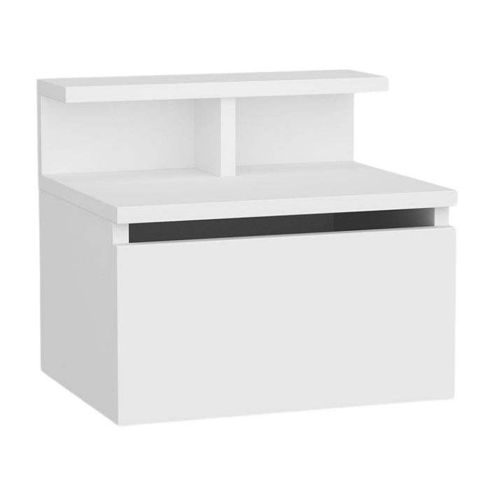 Κομοδίνο επιτοίχιο Arsen χρώμα λευκό 39,8x31,9x35εκ.