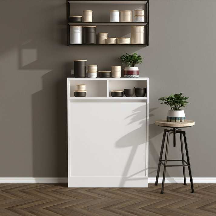 Τραπέζι επιτοίχιο πτυσσόμενο Bracke χρώμα λευκό 70x15x96εκ.