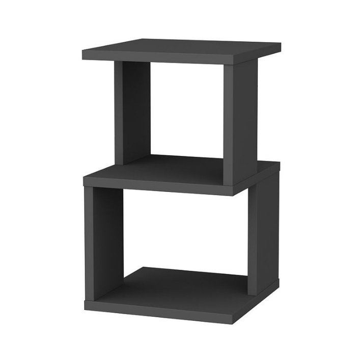 Κομοδίνο Carter χρώμα ανθρακί 29,6x29,6x49,4εκ.