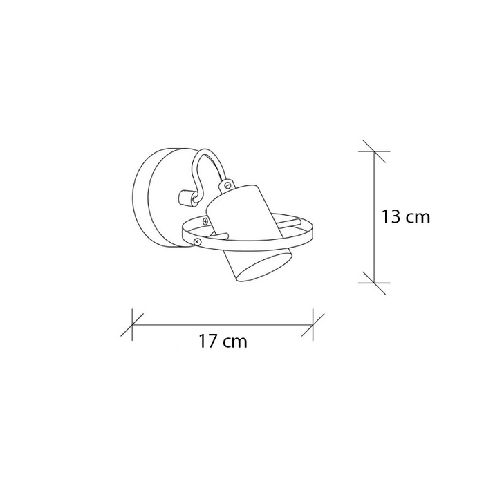 Απλίκα τοίχου Asen E27 μεταλλική χρώμα χρυσό vintage 12x17x13εκ.
