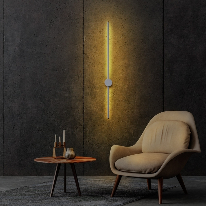 Απλίκα τοίχου Led Trooper μεταλλική χρώμα γκρι 7x10x91εκ.