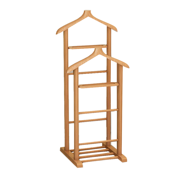 Επιδαπέδια κρεμάστρα Beta II ξύλινη χρώμα φυσικό 48x35x120εκ.