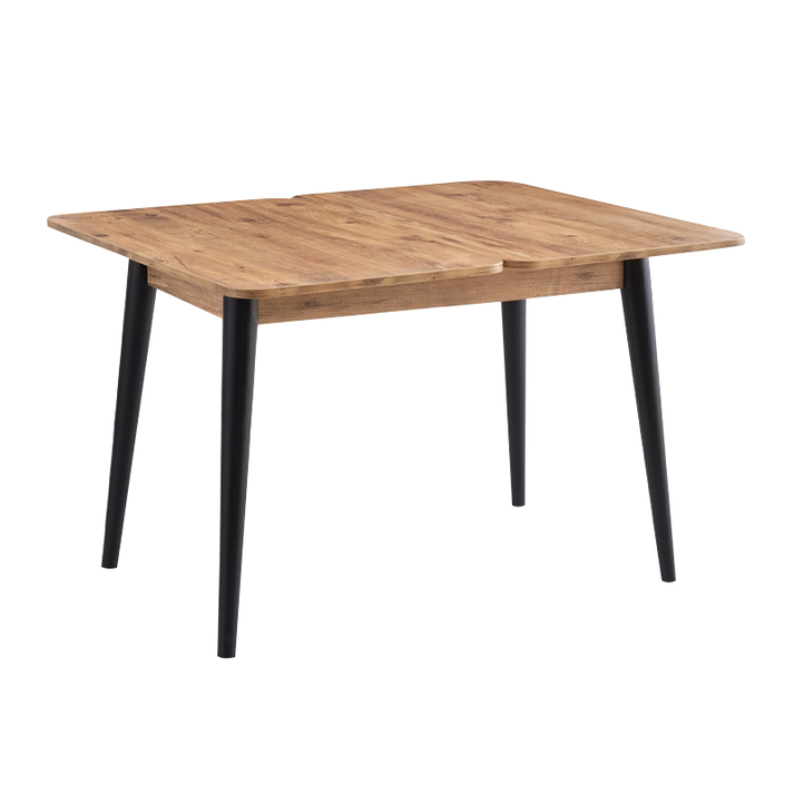 Τραπέζι Dolunay επεκτεινόμενο χρώμα atlantic pine - μαύρο 100x60(120x100)x79,5εκ.