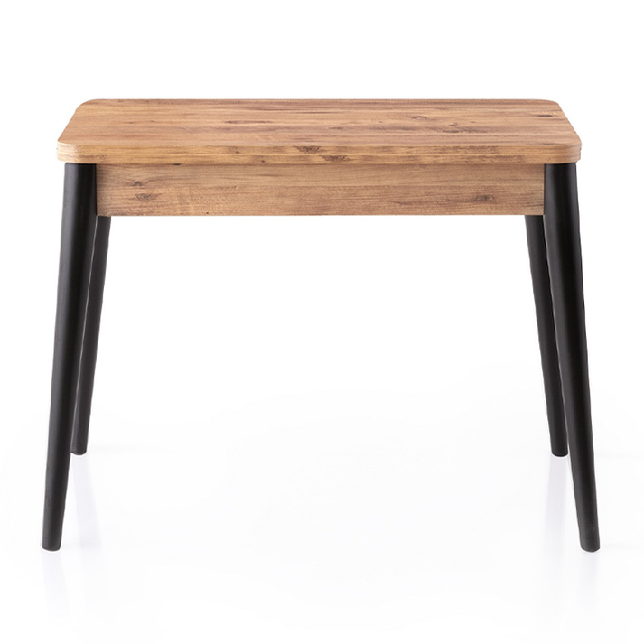 Τραπέζι Dolunay επεκτεινόμενο χρώμα atlantic pine - μαύρο 100x60(120x100)x79,5εκ.