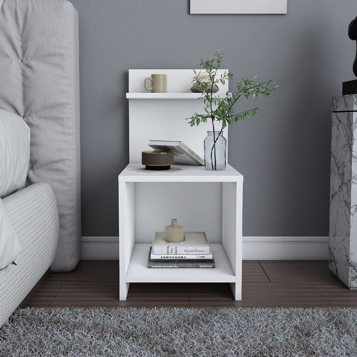 Κομοδίνο Ulman χρώμα λευκό 35x37x72εκ.