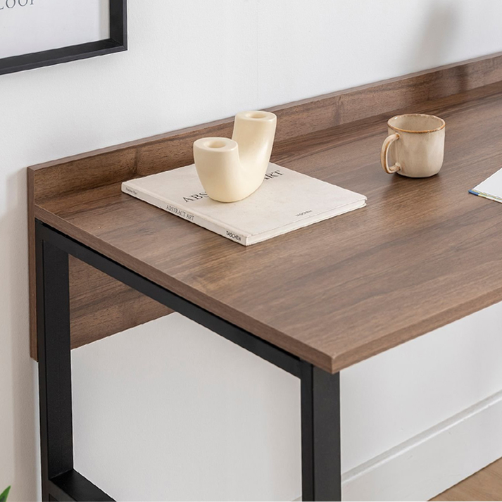 Γραφείο εργασίας Rana χρώμα καρυδί - μαύρο 120x60x78,8εκ.