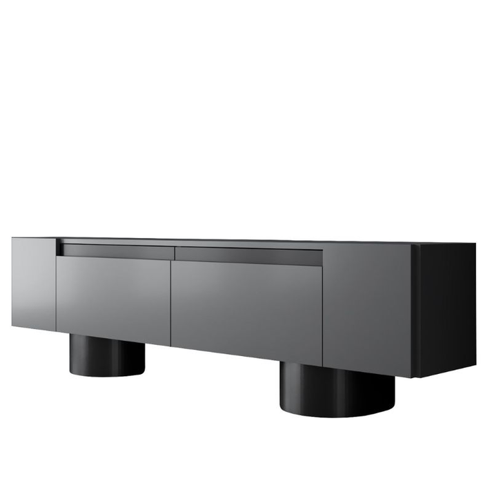 Έπιπλο τηλεόρασης Haven χρώμα ανθρακί 180x30x50εκ.