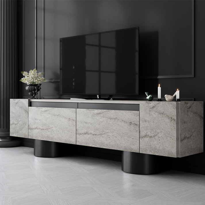 Έπιπλο τηλεόρασης Haven χρώμα travertine 180x30x50εκ.