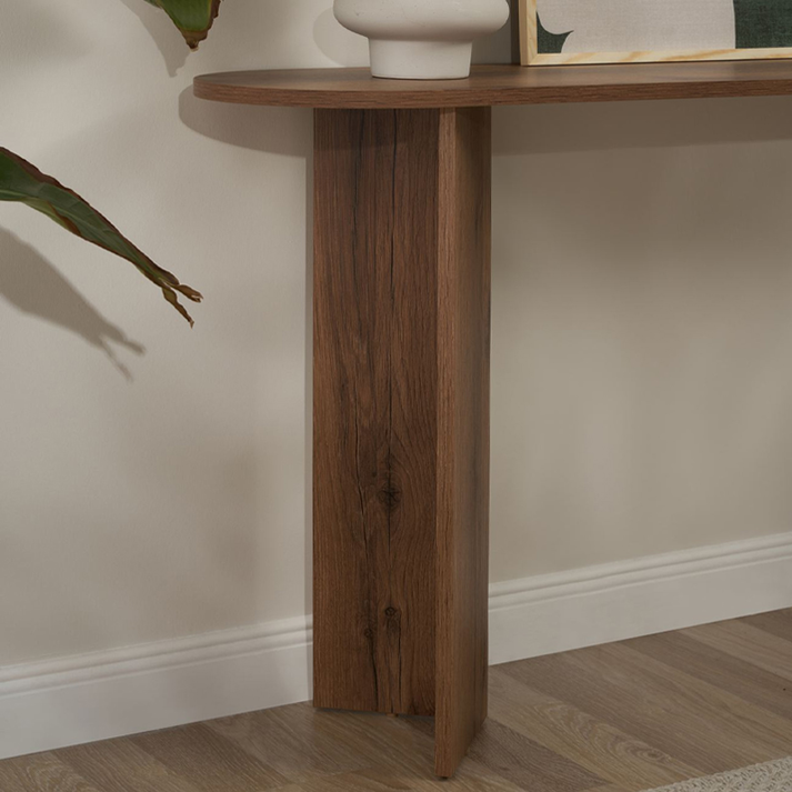 Κονσόλα Sira χρώμα καρυδί 150x35x75εκ.