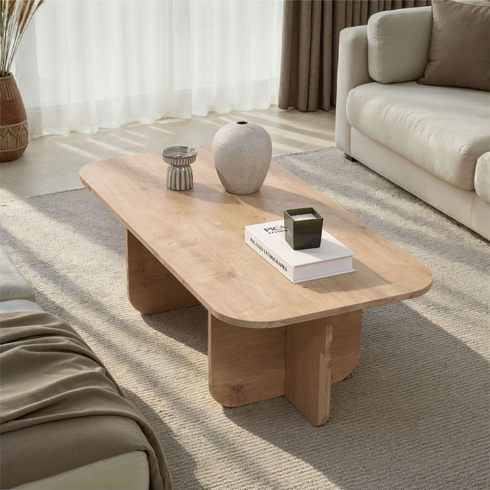 Τραπεζάκι σαλονιού Becaj χρώμα sapphire oak 120x60x41,4εκ.