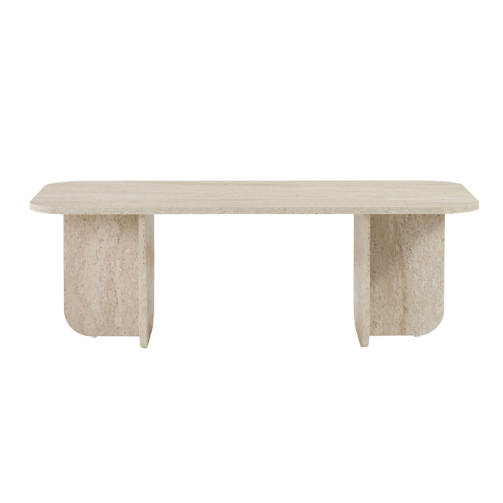 Τραπεζάκι σαλονιού Becaj χρώμα travertine 120x60x41,4εκ.