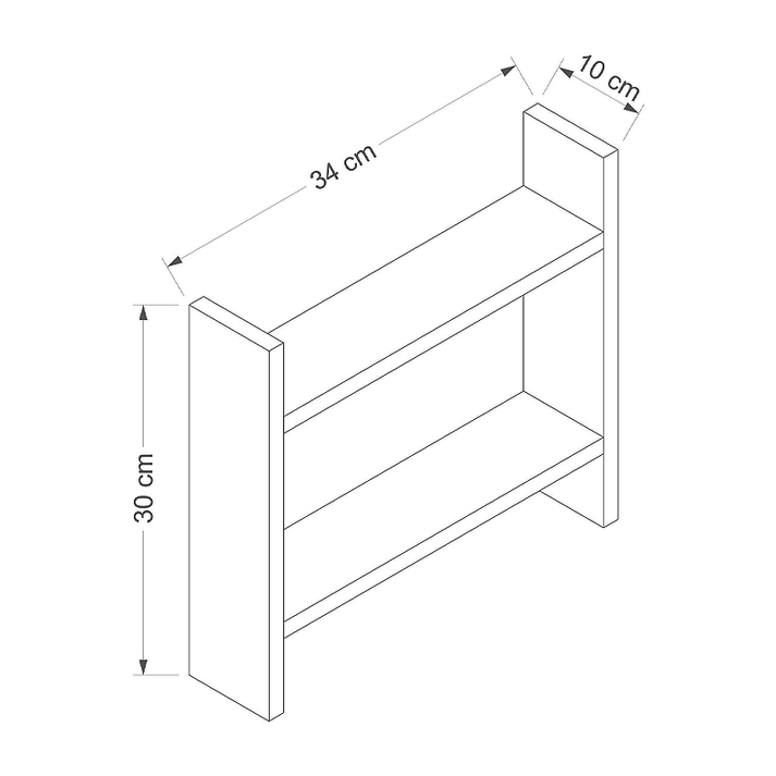 Ραφιέρα κουζίνας Denver χρώμα ανθρακί 34x10x30εκ.