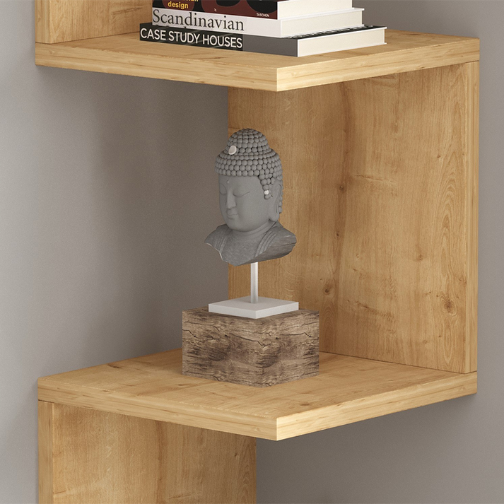 Ραφιέρα τοίχου Zikzak χρώμα sapphire oak 25x25x105,4εκ.