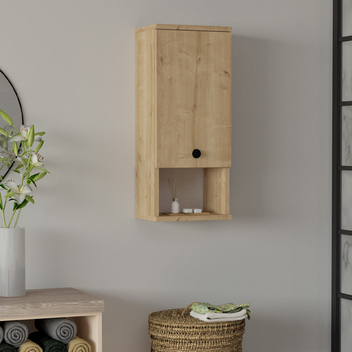 Ντουλάπι μπάνιου επιτοίχιο Mis χρώμα sapphire oak 30x21,8x71εκ.