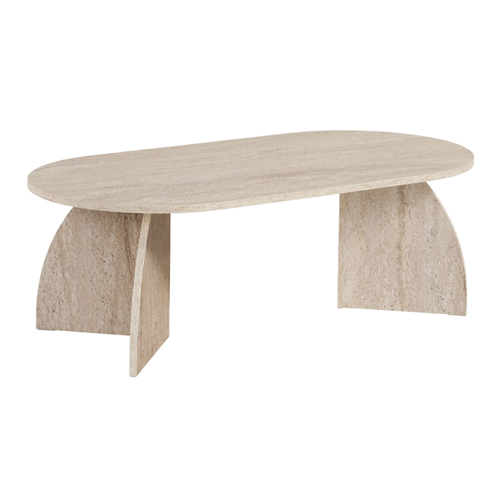 Τραπεζάκι σαλονιού Melina χρώμα travertine 120x60x40εκ.