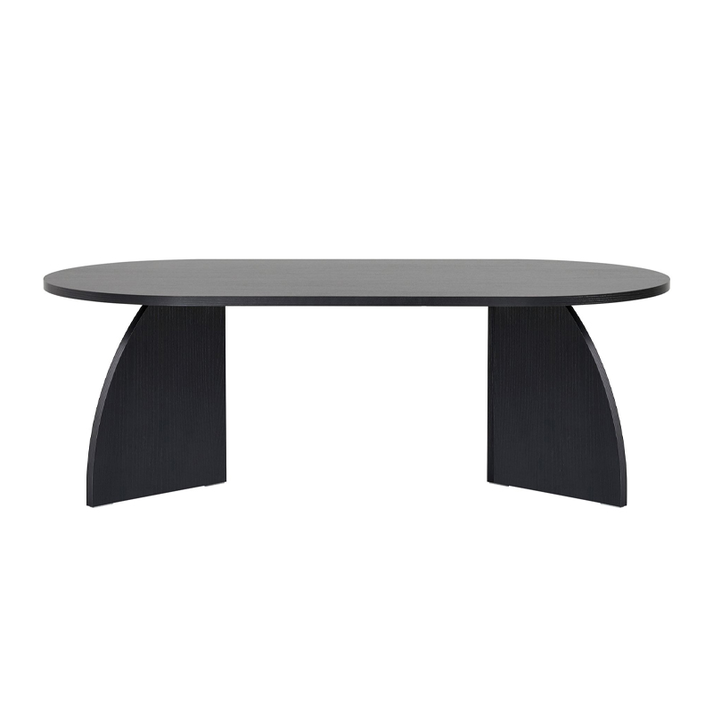 Τραπεζάκι σαλονιού Melina χρώμα black wood 120x60x40εκ.