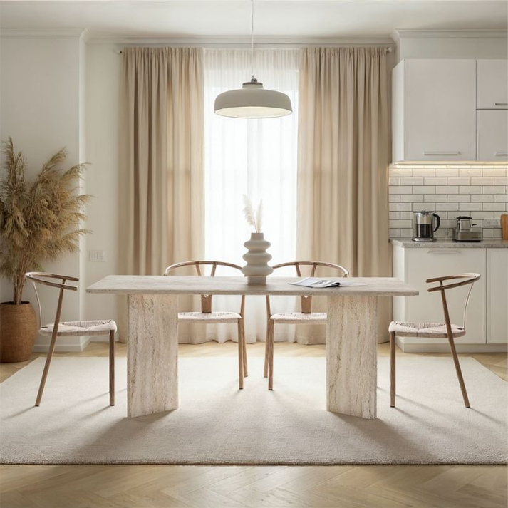 Τραπέζι Linza χρώμα travertine 180x90x75εκ.