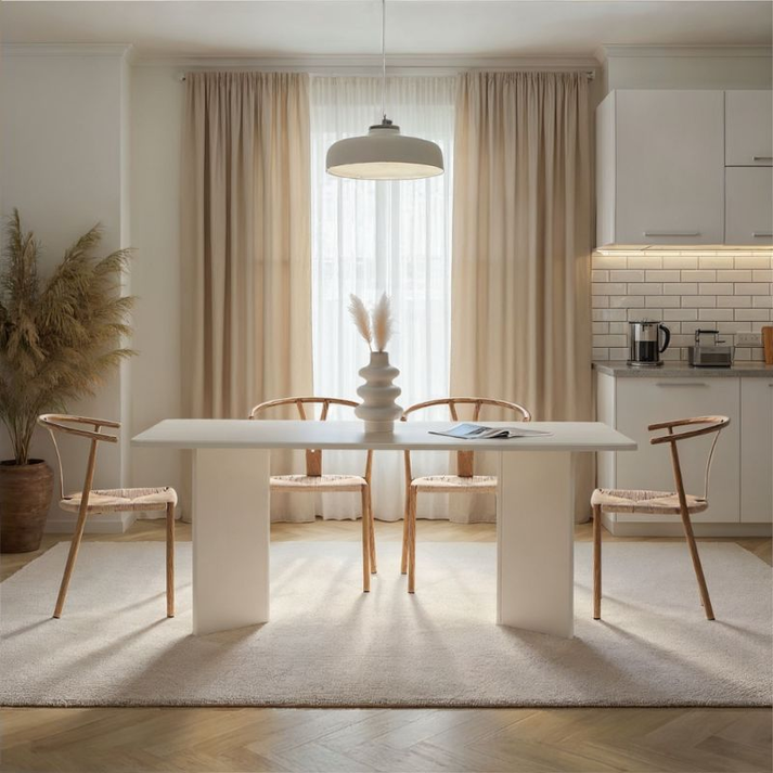 Τραπέζι Linza χρώμα λευκό 180x90x75εκ.