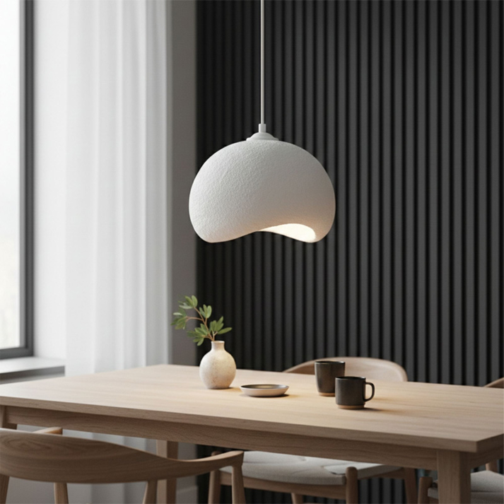 Φωτιστικό οροφής Yontu E27 fiberglass μονόφωτο χρώμα λευκό 34x29x120εκ.