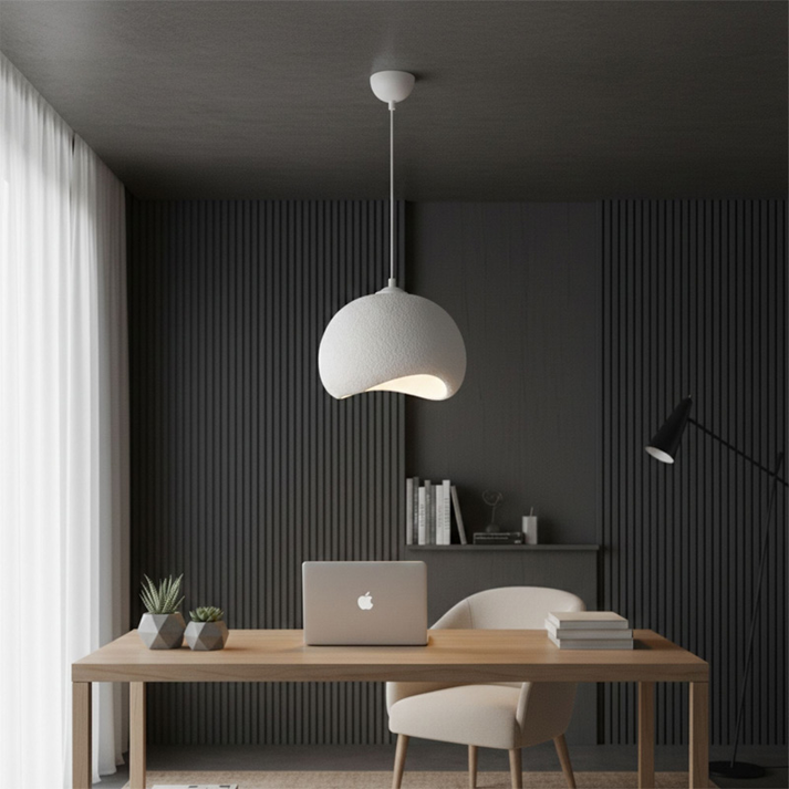 Φωτιστικό οροφής Yontu E27 fiberglass μονόφωτο χρώμα λευκό 34x29x120εκ.