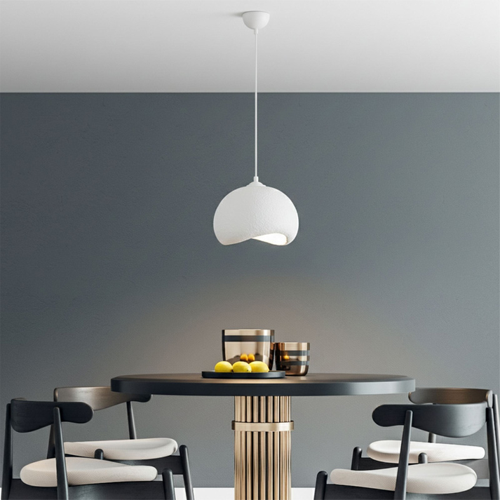 Φωτιστικό οροφής Yontu E27 fiberglass μονόφωτο χρώμα λευκό 34x29x120εκ.