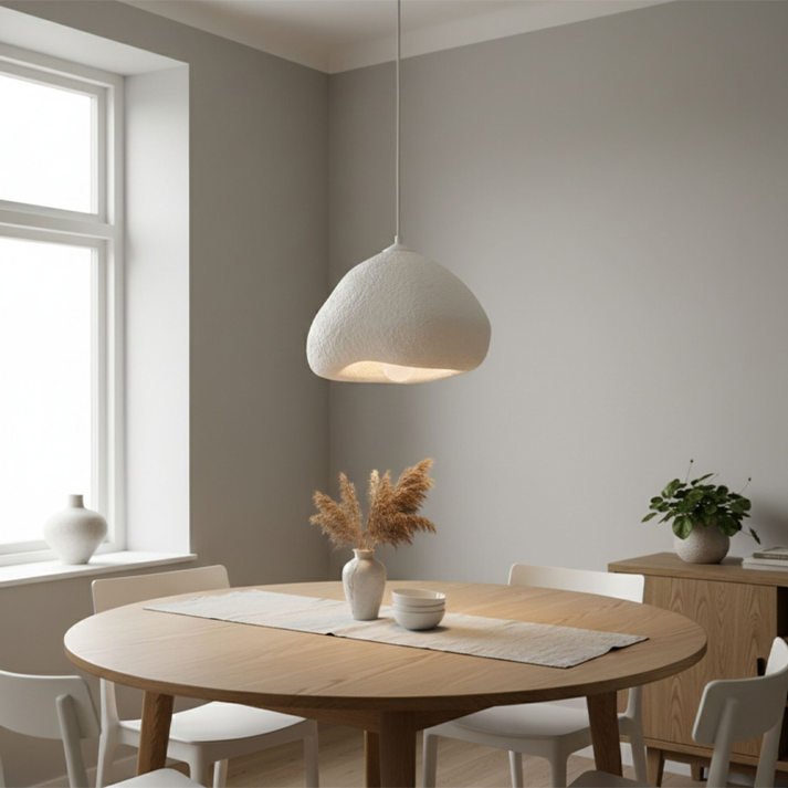 Φωτιστικό οροφής Lora E27 fiberglass μονόφωτο χρώμα λευκό 32x28x120εκ.